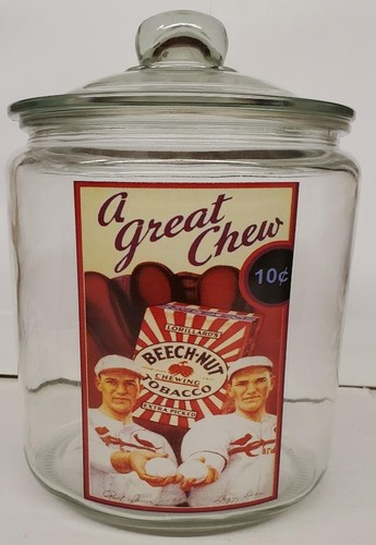 RARE Beech-nut Tobacco Glass Counter Jar