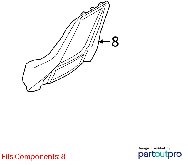 2014-2020 BMW i8 I12 Front Right Or Left Seat Back Panel Trim Cover OEM