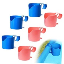 6 PCS Poolside Cup Holders Compatible with Above Ground Pool Cup Holders for