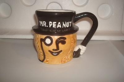 Vintage Planters Peanut Ceramic Mr. Peanut Mug