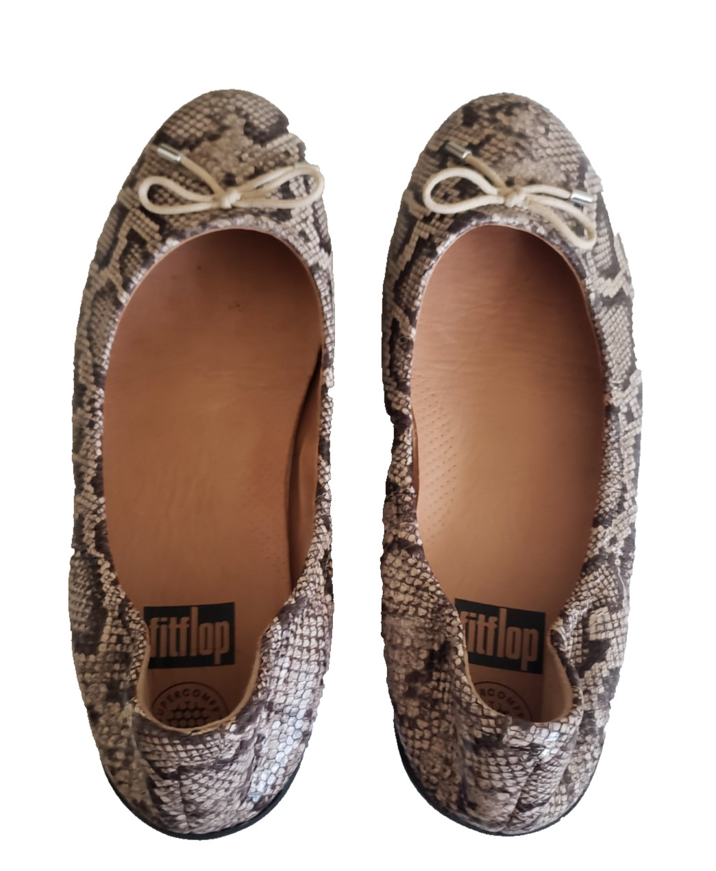 FitFlop Super Comfort Slip on Snake Print Leather Loafer Flats Women's Size 8.5 image 8