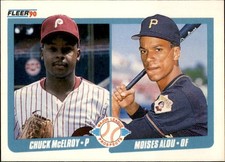 Chuck McElroy/Moises Alou 1990 Fleer Major League Prospects Rookie Card #650. rookie card picture