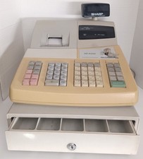 Sharp XE-A202 Cash Register w/ Cash Drawer, Key,TESTED WORKS Drawer Wont Lock.