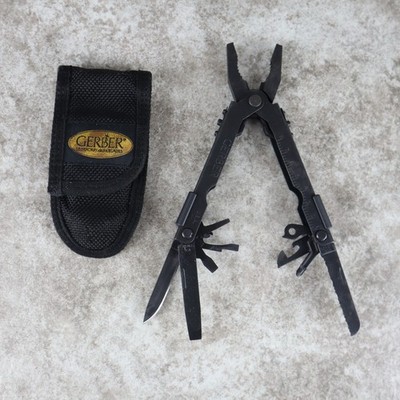 Gerber Multiplier Pliers Saw File Knife Screwdriver USA Made Black Oxide Slider