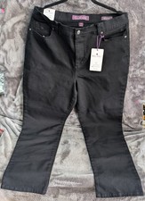 Gloria Vanderbilt Amanda Black Slimming Jeans Women's Size 16, New With Tags