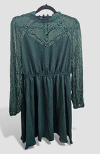 Dark Green Lace Dress Short M