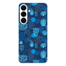 Silicone Case - Compatible Samsung Galaxy S25 FE - Blue Coral Design