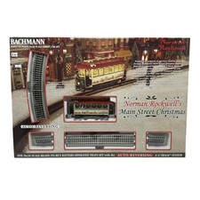 Bachmann Norman Rockwell Main Street Christmas On30 Scale Street Car Train Set