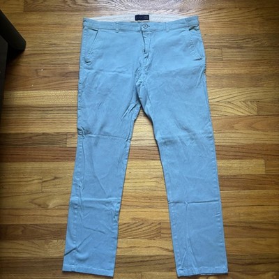 Day & Age Chino Pants Mens 36 Blue Slim Straight Stretch Casual Twill Workwear