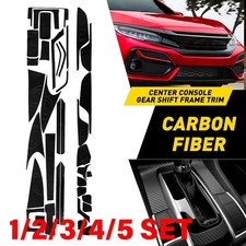 Carbon Fiber Interior Decoration Trim Sticker For Honda Civic 2016-2020 1-5set Carbon Fiber Interior Decoration Trim Sticker For Honda Civic 2016-2020 1-5set