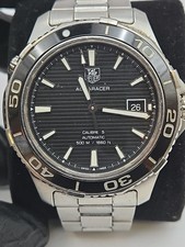 TAG Heuer Aquaracer 500M Calibre 5 41mm Black Date Dial Mens Watch WAK2110