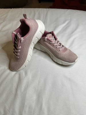 Skechers BOBS Women's Shoes Size 8 Sport B Flex Quick Pivot Blush Pink Sneakers