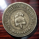 1881 Republica Colombia 2-1/2 Centavos DOS Y MEDIO World Coin KM# 179 Type 1 — photo 2