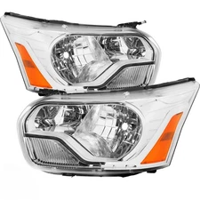For 2015-2023 Ford Transit 150 250 350 Halogen Chrome Headlights Headlamps Pair 