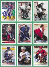 1994-95 Topps Hockey *SIGNED* ~13 cards ~ Burke Thibault Reese Cirella Fiset