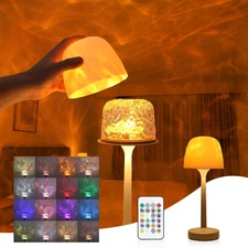 Lumena Lamp,Ocean Wave Cordless Projector Light,USB Rechargeable Cordless wit...