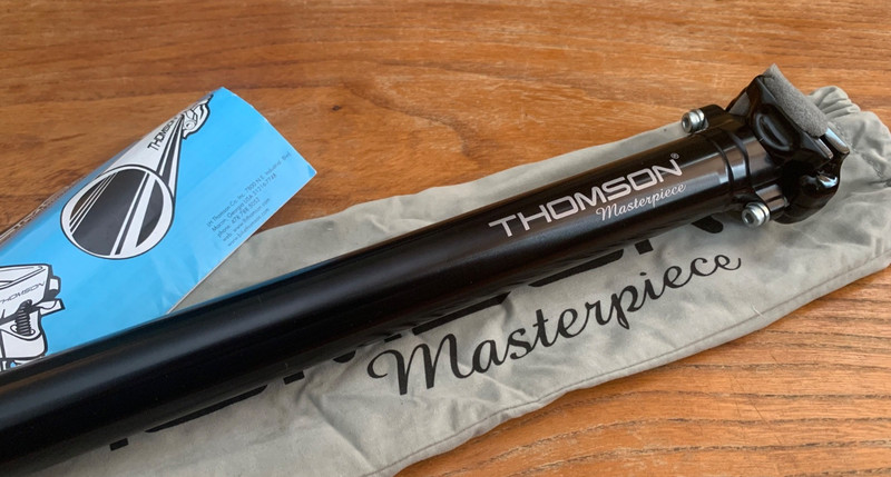 Black Thomson Masterpiece Seatpost Inline 31.6 350mm