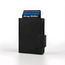 Men's Tactical Slim RFID Blocking With Pop Up Card Black Wallet EDC Magnetic