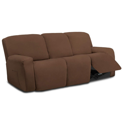 Easy-Going 8 Pieces Microfiber Stretch Sectional Recliner Sofa Slipcover Soft