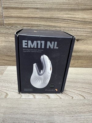 ProtoArc Ergonomic Mouse EM11 NL Wireless Vertical Multi-device White