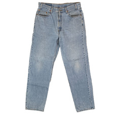 Levi's 550 Vintage Relaxed Fit Light Blue Wash Denim Jeans Size Fits W34 L33