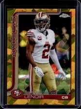2025 Topps Chrome Sapphire Deommodore Lenoir Gold Refractor #/50 49ers