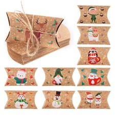 Christmas Small Pillow Gift Boxes 36 Pack Candy Jewellery Party Favor