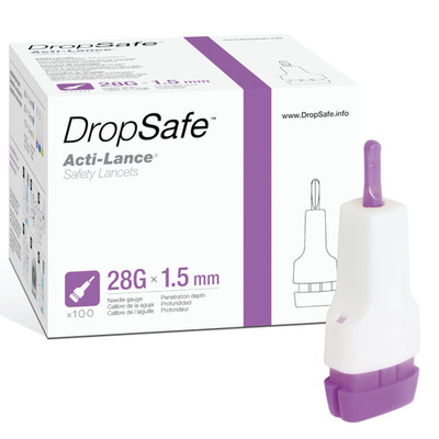 Dropsafe Acti-Lance Safety Lancet Lite 28 Gauge 1.5Mm Top Button Activated