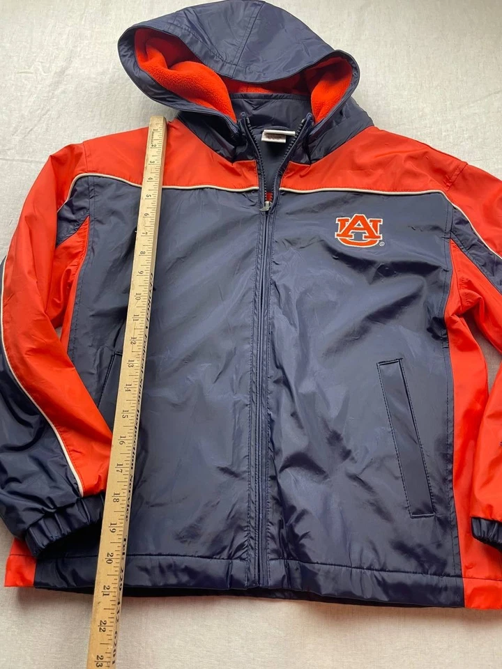 Vintage Auburn Tigers Windbreaker Jacket Youth M 8-10 NCAA Football Red Oak - Image 4 of 4