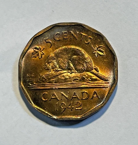 1942 Canada 5 Cents — photo from the most recent tracked eBay sale