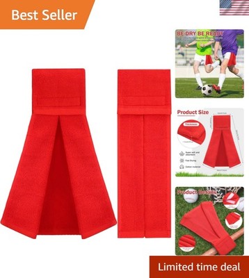 2 Pcs Cotton Sports Football Towel with Closure Pitching Football Sweat Towel...