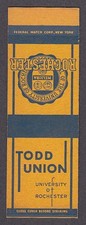 Todd Union University of Rochester matchcover proof
