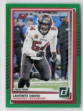Lavonte David 2025 Donruss Press Proofs Green #183 Tampa Bay Buccaneers