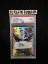 2024 Brandon Aubrey Panini Select Sig. Auto Silver Prizm PSA 9 Dallas Cowboys