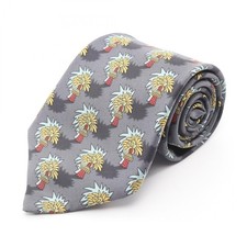 HERMES tie silk Gray Multicolor Used Women 137.5cm
