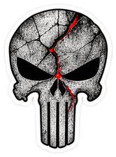 2 Punisher Skulls Vinyl Decal Waterproof Stickers 2 Punisher Skulls Vinyl Decal Waterproof Stickers