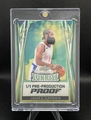 2025 Leaf Signature Series Pre-Prod Proof Superfractor Sunrise James Harden 1/1