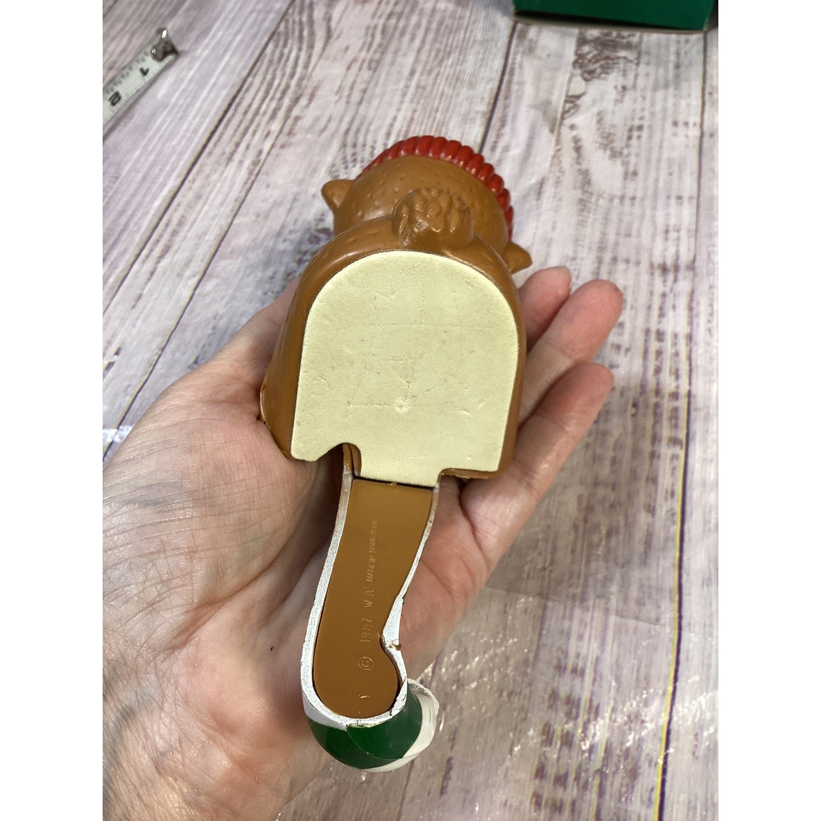 2 Vintage NIB Holiday Bear Stocking Hanger Teddybears Christmas Holder Plastic