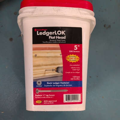#ad FastenMaster FMLLF005B 250 LedgerLOK 5x14in Star Flat Head Epoxy screw $115.00