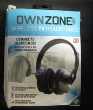 Sharper Image Wireless TV Headphones New Other Damaged Box