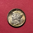 (1) GORGEOUS TONED Vintage 1941-P Mercury Dime CHOICE BU-BRILLIANT UNCIRCUATED