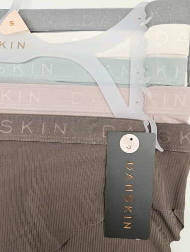 DANSKIN 5 Pack Women's S L No Show Lasercut Panties Gray White Green Mauve Brown - Picture 4 of 6