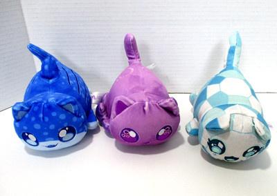 3 Aphmau Mystery MeeMeows 6'' Plush APHMAU Whale Cat Octopus Cat & Diamond Cat