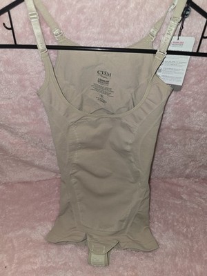Cysm Women Seamless Shapewear Bodysuit Tummy Control Nude Size M