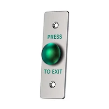 Stainless Steel Push toxit Button - 12V DC Push toxit Switch, NO/COM Outputs, E