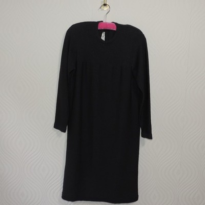 DANIELLE OLIVER NY Gray Santana Knit Classic Dress sz S/M Long Sleeve