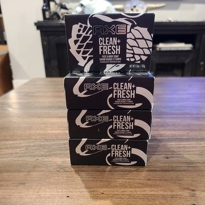 8 Pack Axe Clean + Fresh Men's Face & Body Bar Soap 3.5 oz/bar