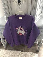 Vintage Easter Sweatshirt/ Riders Heavy Weight Purple Size L Sweatshirt- 2 Whi