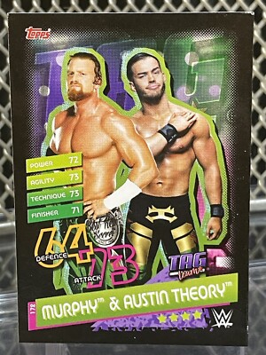 2020 WWE Topps Slam Attax Buddy Murphy & Austin Theory Wrestling Card Tag Team