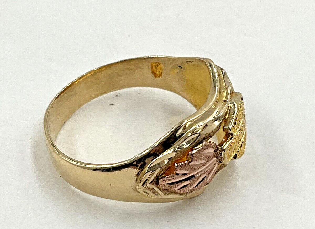 10k Tri Color Black Hills Gold Harley Davidson Leaf Band 10k Tri Color Black Hills Gold Harley Davidson Leaf Band